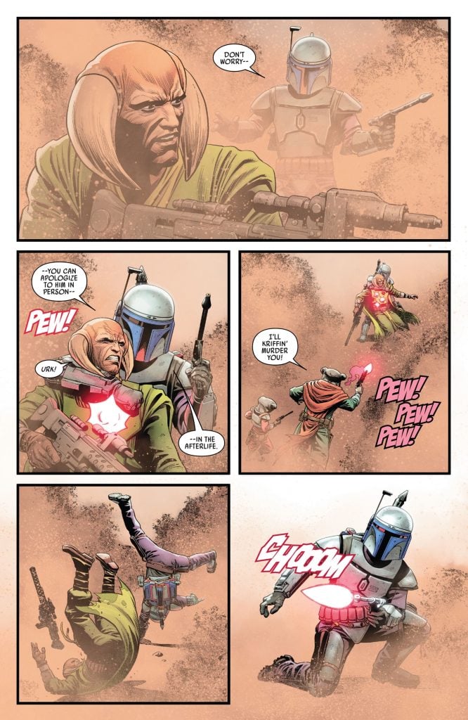 Fett shoots criminals with style